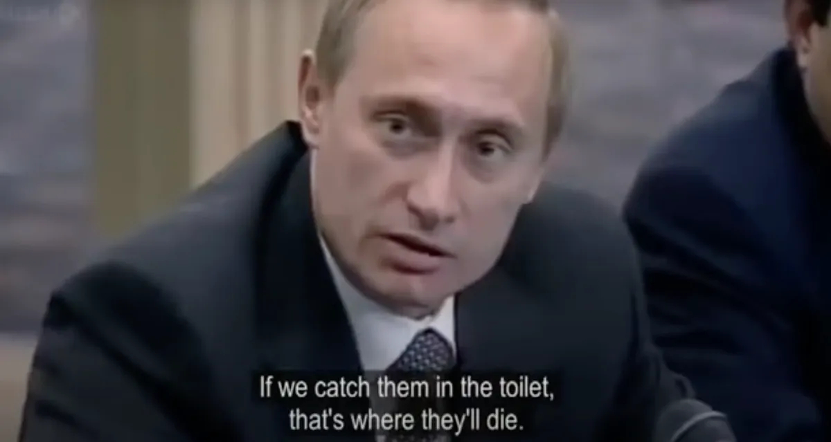Пресс-конференция Владимира Путина в Астане, 24 сентября 1999 года. Фото: скрин видео