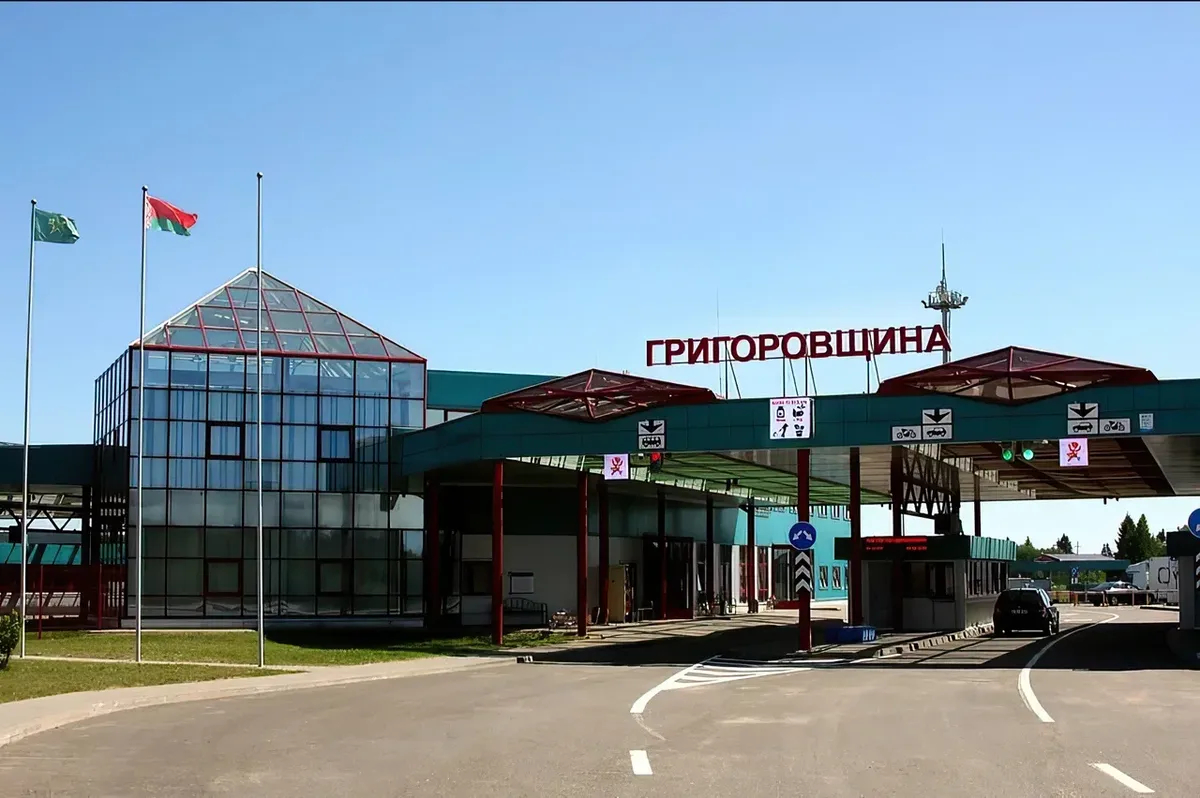 Пункт пропуска Григоровщина, граница Латвии и Беларуси. Фото: Яндекс.Карты