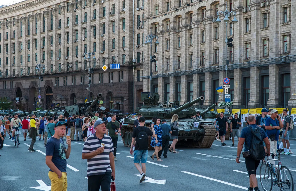Khreshchatyk, Kyiv, 24 August 2022. Photo by Jens Alstrup, exclusively for Novaya Gazeta. Europe